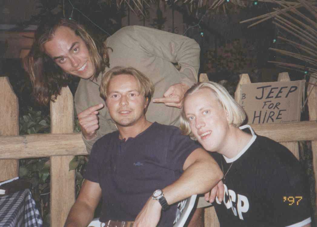 Tommy, Mike och Jonte i Goa 97